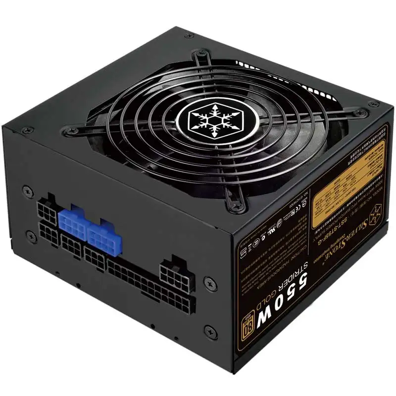 Блок питания для SilverStone ATX 12 в полный модульный 80 плюс Золотой игровой бесшумный блок питания 550 Вт блок питания ST55F-G