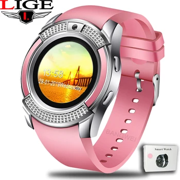 

LIGE 2020 New Smart Watch Women LED Color Screen Fashion Sport Pedometer Clock Android Smart Phone Watch Relogio inteligente+Box