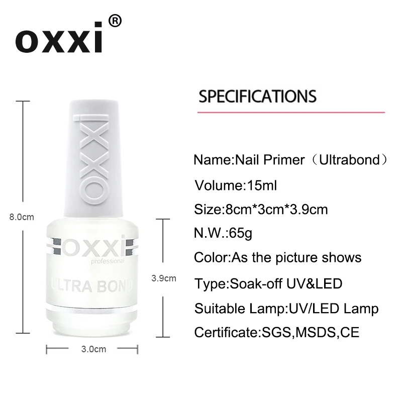 OXXI набор гель-лака праймер для ногтей УФ Перманентная резиновая основа и верхнее покрытие гель лак для ногтей ультрабенд Кислота Бесплатный лак