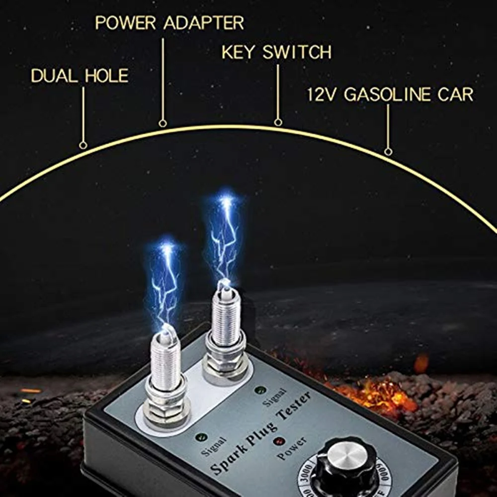 Spark Plug Tester Pen Spark Plug Tester Ignition System Coil Engine Auto Can Bus Spark Plug Analyzer Car Auto Checker Detector Diagnostic Tool