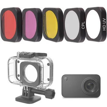 

TENENELE Mijia 4K Original Protection Case UV PL Diving Red Yellow Magenta Filters Kit For Xiaomi Mijia 4K Mini Camera Accessory