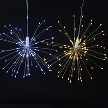 120LED фейерверк светильник на солнечных батареях наружные лампы для газонов DIY сказочная гирлянда мигающий светильник для рождественского фестиваля сада домашнего декора