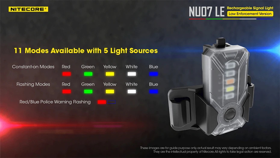 NITECORE NU07 LE Multi-luz Fonte Sinal Lâmpada