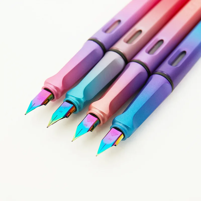 2021 New Fountain Pen Fashion Popular Plastic Colorful Classic Business Gift Ink Pens Nice Office Pen Gift Gradient Color