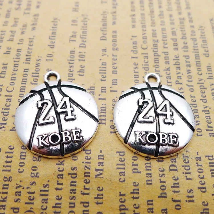 6 шт./лот 20*23 мм № 24 KOBE Шарм в античном стиле серебряный сплав Ожерелье Подвеска