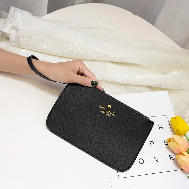 Bolso de mano de diseñador de marca famosa para mujer, de bolsos de muñeca negros, bolso de mano liviano Delgado, cartera de varios colores| | - AliExpress