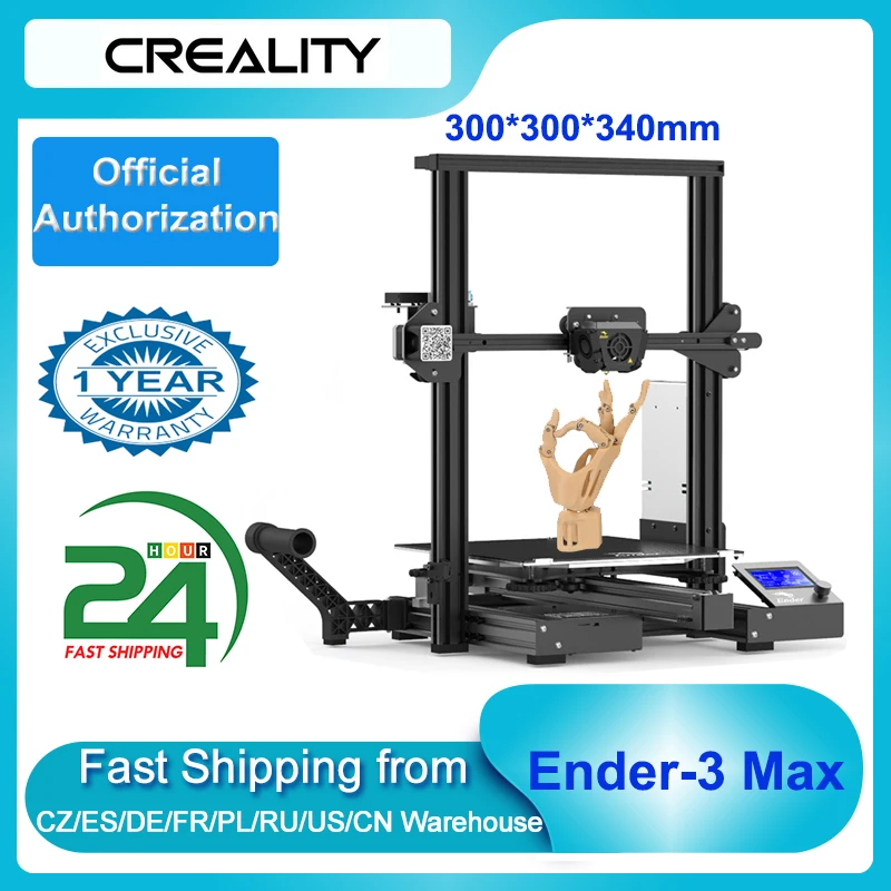 Creality Ender 3 Max 300*300*340mm Large Build Volume High Precision 3D Printer Kit Integrated Structure Support Silent Printing|3D Printers| - AliExpress