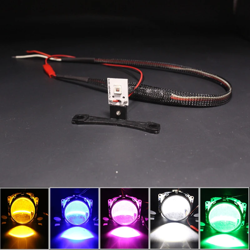 Автомобильный светодиодный модуль Devil Eyes Demon Evil Eye DRL Светодиодный модуль для фар объектив проектора модифицированный DIY красный синий желтый белый зеленый