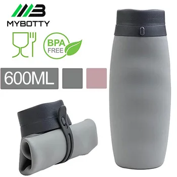 

MYBOTTY 600ML Silicone Folding Bottle Outdoor Climbing Retractable Water Bottle Convenient Travel Anti-scalding Insulated
