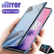 Mirror Flip Case For OPPO Reno 4 lite 4F Phone Case Plating Leather Stand Cover For OPPO Reno 4 Lite 4F Shockproof