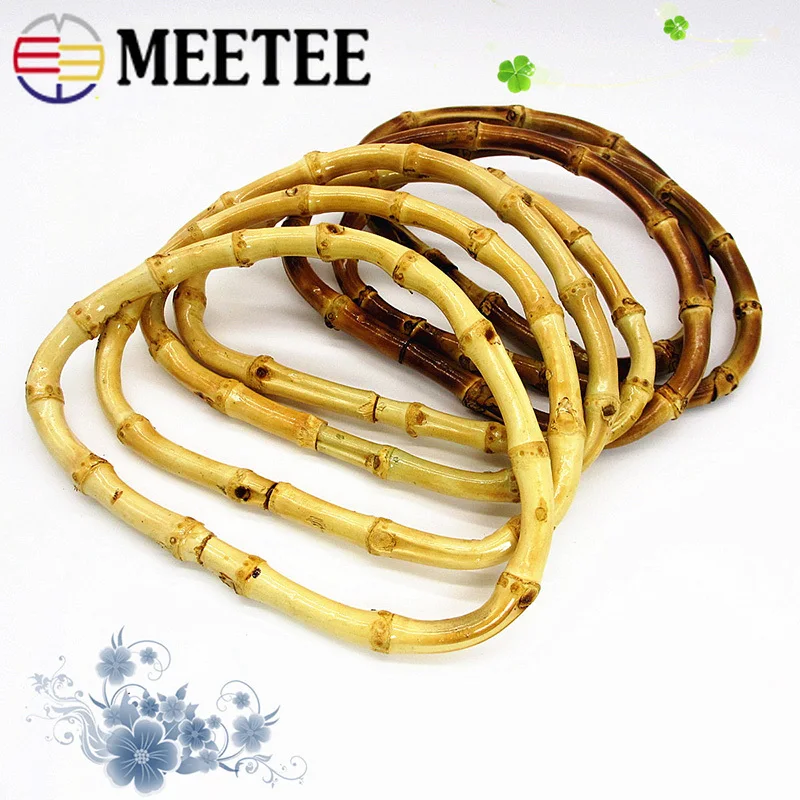 Meetee 13/15 см с бамбуковыми ручками-хомут с круглым воротником для мальчиков и девочек ручная сумка с круглой ручкой из нержавеющей стали DIY Для женщин сумки из натуральной кожи кошелек рама для декора ремесла домашнего декора аксессуары