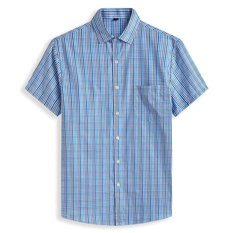 Cotton Shirt 5XL 6XL 7XL 8XL 10XL Men's Plus Size Fashion Casual Classic Style Short Sleeve