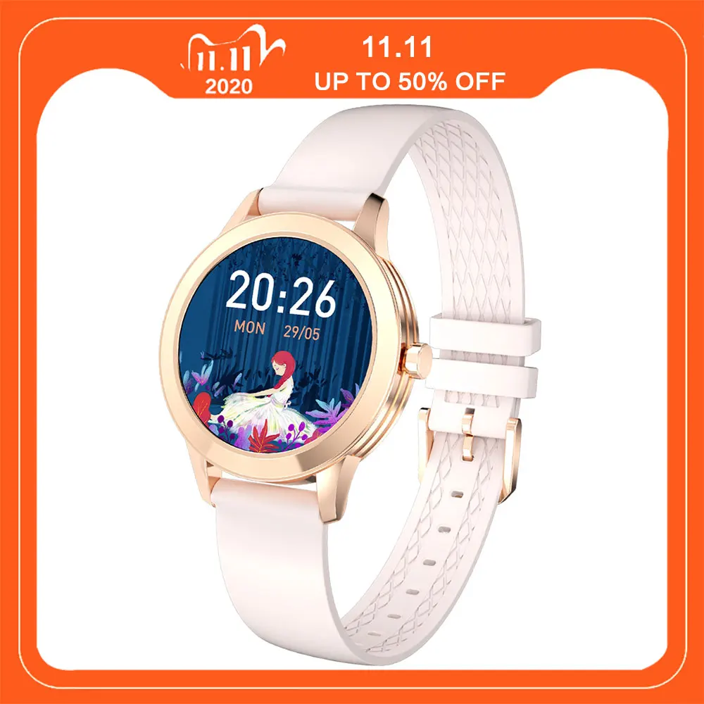

2020 Women Smart Watch Band Waterproof with Blood Pressure Heart Rate Female Menstrual Cycle Monitor Fitness Tracker Wristwatch.
