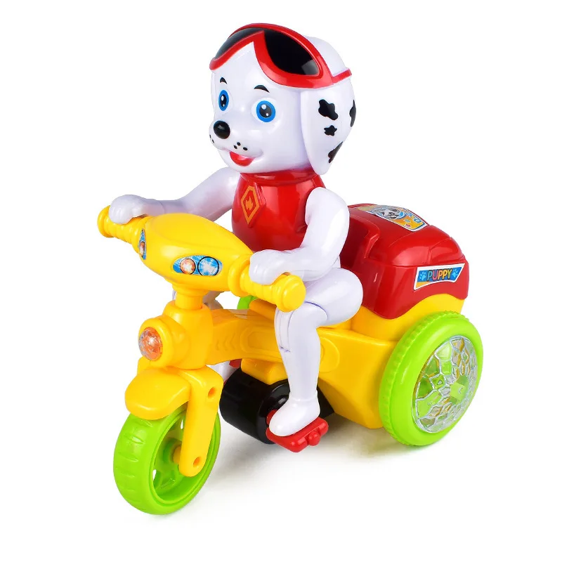 

Universal Wheel Sound And Light Music Stunt Electric Stall Toy Doggy Tricycle