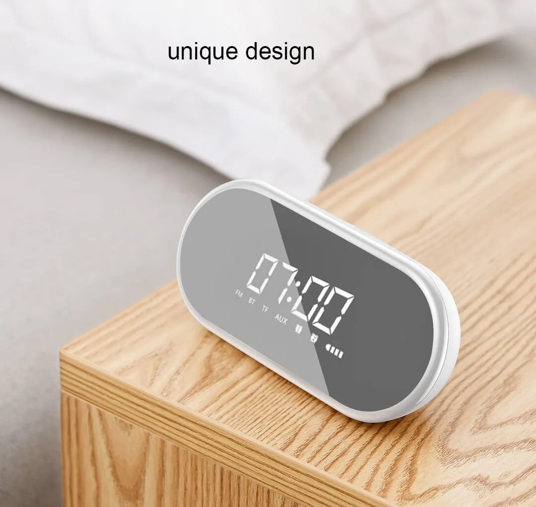 Xiaomi Будильник bluetooth динамик двойной будильник дизайн, Bluetooth 4,2, 10 м передача, кольцо атмосферный светильник