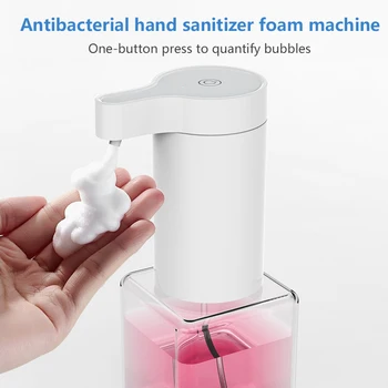 

250ml Mini Automatic Sensor Soap Dispenser USB Charge Button Form Sterilization Disinfection Foam Soap Dispenser Bathroom Tools