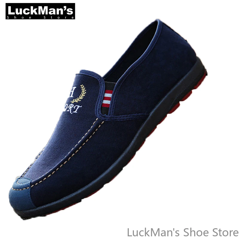 

Men Shoes 2019 Spring Men Casual Shoes Canvas Shoes Fashion Loafers Men Breathable Outdoor Male Shoes Black