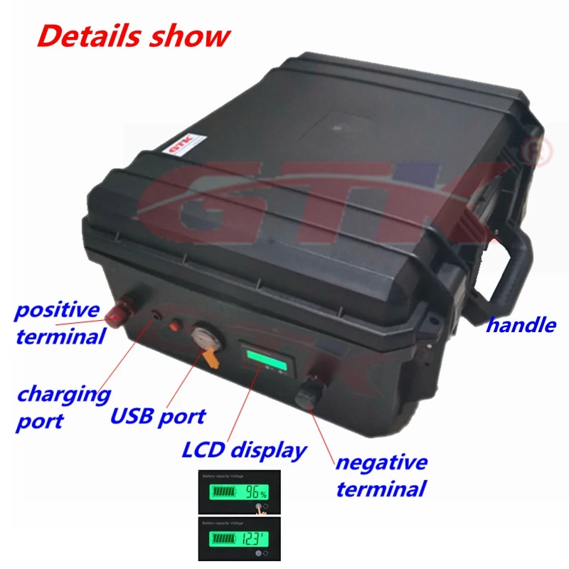 Водонепроницаемый ip67 36V 80Ah 100Ah 120Ah 150Ah LiFepo4 литиевый аккумулятор BMS 12s для троллинга