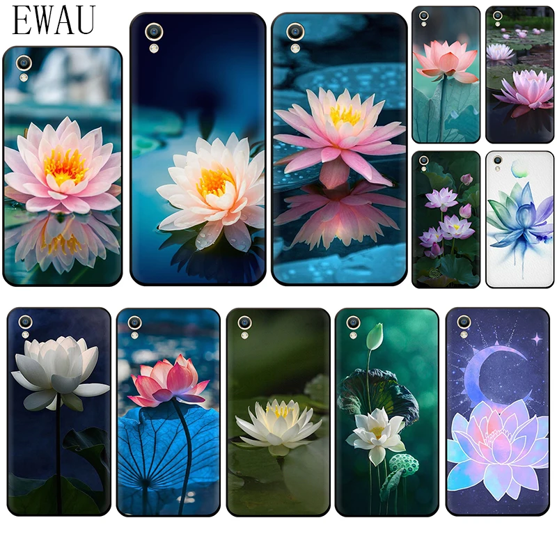 

EWAU Lotus Flower Silicone phone case for OPPO A5 A57 A59 A83 F7 F9 R9s R11s A37 A77 F11 R15 R17 pro