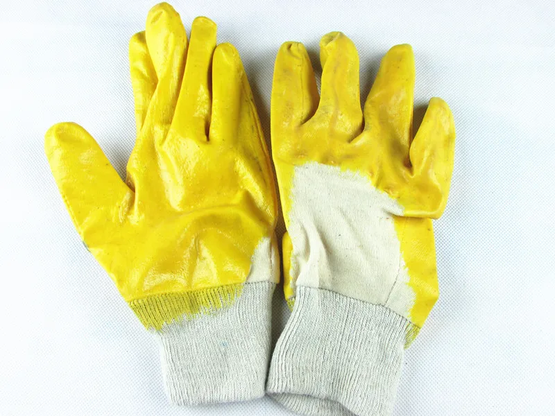 

Cotton Cloth Rubber Gloves Large Semi-Trailer Nitrile Rubber Gloves NBR Protection Anti-Slip Wearable Working Gloves Protective