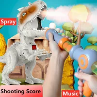 High Simulation Spray Battle Shooting Dinosaur Hungry Shooting Animal Air-powered Gun Soft Bullet Ball Scoring Game Auto  Score 1