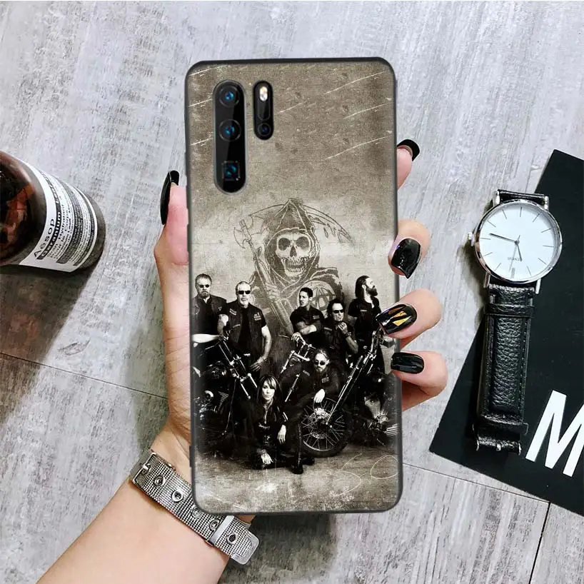 Американский ТВ сыновья анархия черный чехол для телефона huawei mate 30 20 10 P30 P20 P10 Pro Lite P Smart Z Роскошный чехол She