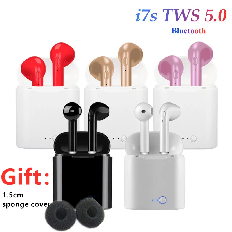 I7s Tws беспроводные наушники, Bluetooth наушники, наушники-вкладыши, гарнитура с зарядным устройством, микрофон для iPhone, huawei, Xiaomi