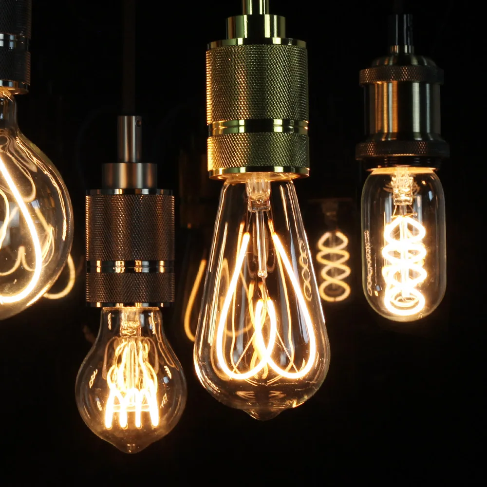 TIANFAN Ampoule E27 Led Vintage 230V G95 ST64 G125 Dimmable Big Led Filament Edison Bulb Decorative Lamps Novelty Home Lighting
