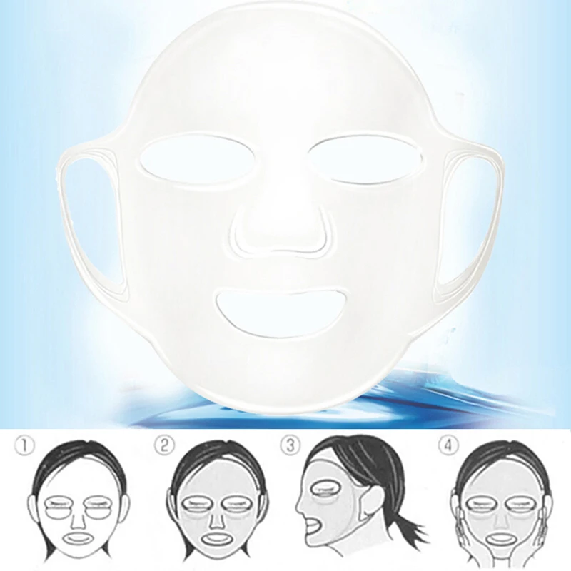 

1Pc Silicone Face Skin Care Mask Cover for Sheet Mask Prevent Evaporation Steam Reuse Waterproof Reusable Mask Pink/White