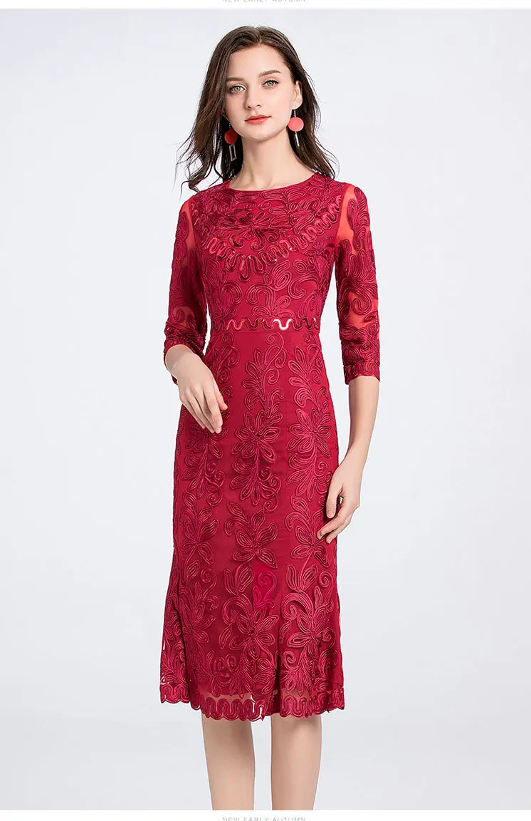 Платье размера XXXXL Vestidos Осенние сексуальные вечерние платья Русалка Женская ткань с аппликациями вышивка блестками платье зеленый красный розовый