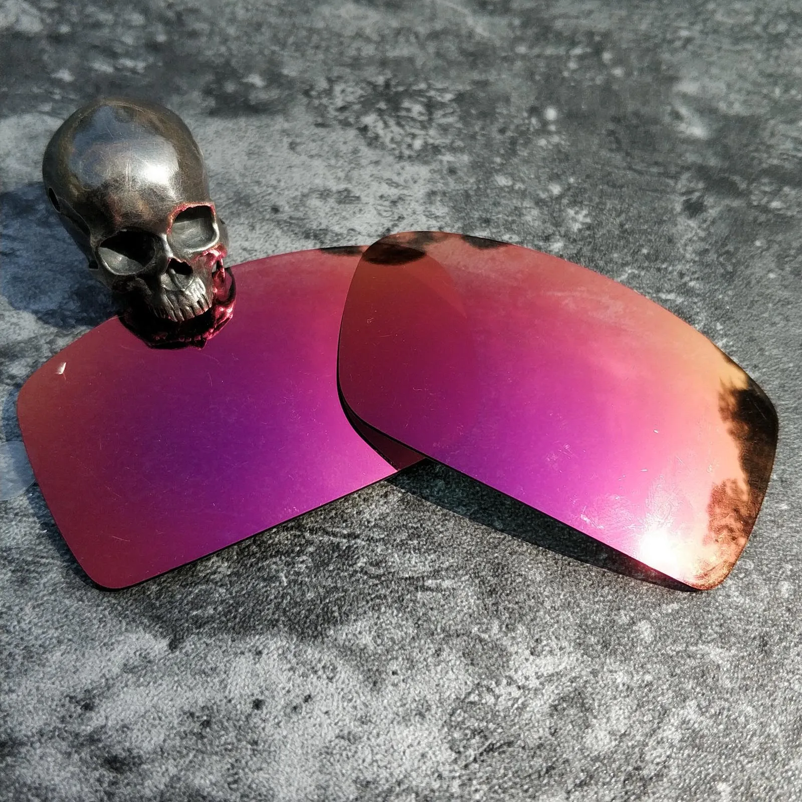 Purple Red Firtox настоящие поляризованные улучшенные Сменные линзы для солнцезащитных очков-солнцезащитных очков в квадратном стиле(только линзы)-несколько вариантов - Цвет линз: Purple Red