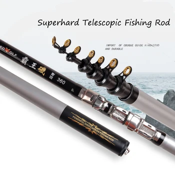 

2.4-6.3M Carbon Fiber superhard Telescopic Fishing Rod strong Portable High Quality Fishing Rod Travel Sea Boat Rock Fishing Rod