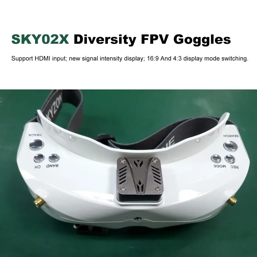5,8 GHz 48CH разнообразие FPV очки поддержка HDMI отслеживание головы с вентилятором DVR фронтальная камера для радиоуправляемого дрона