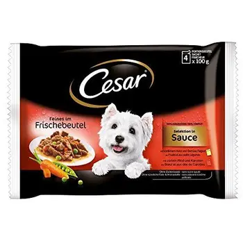 

Cesar Pouch Deliciously Fresh Selection In Sauce 4x100g
