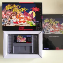 16 бит игр* Pocky& Rocky 1(версия США! Коробка+ руководство+ картридж