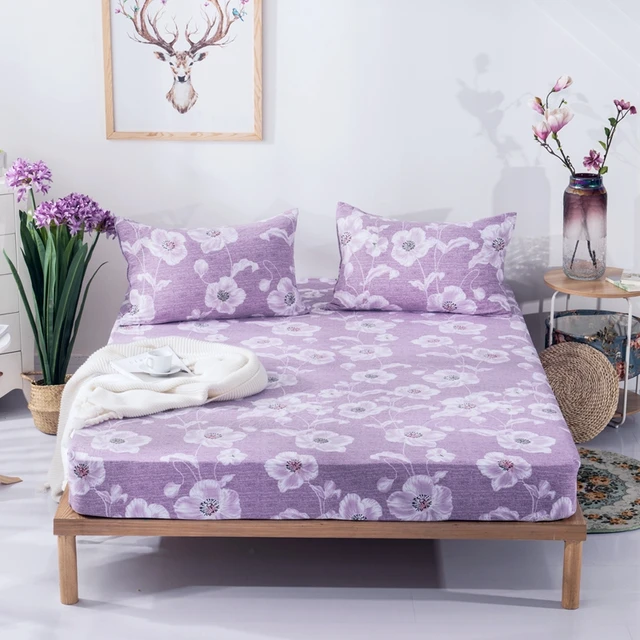 $US $11.82  Cotton Fitted Sheet Bed Mattress Cover Bed Cover with Elastic Band Machine Bed Protection Pad Mattr