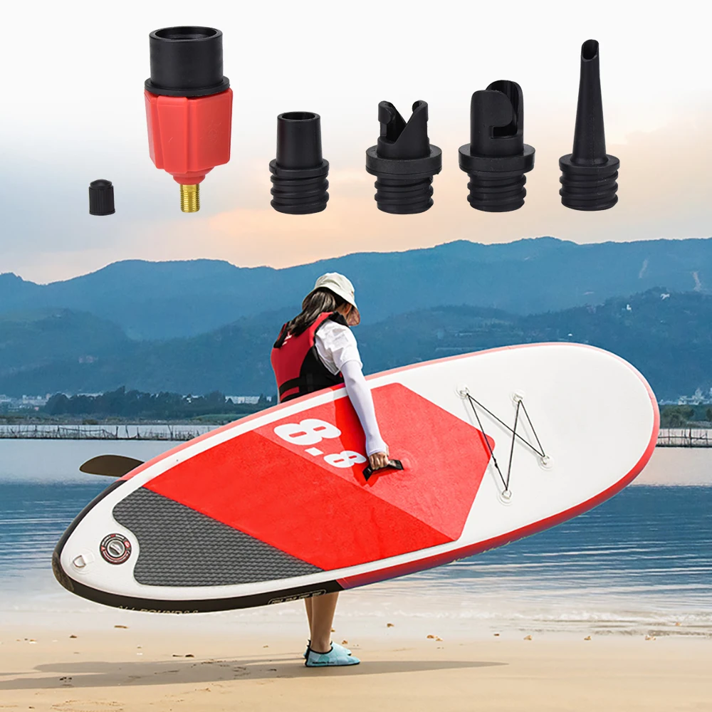 

Inflatable Pump Adaptor Air Valve Adapter for Surf Paddle Board Dinghy Canoe Inflatable Boat Tire Compressor Converter 4 Nozzle