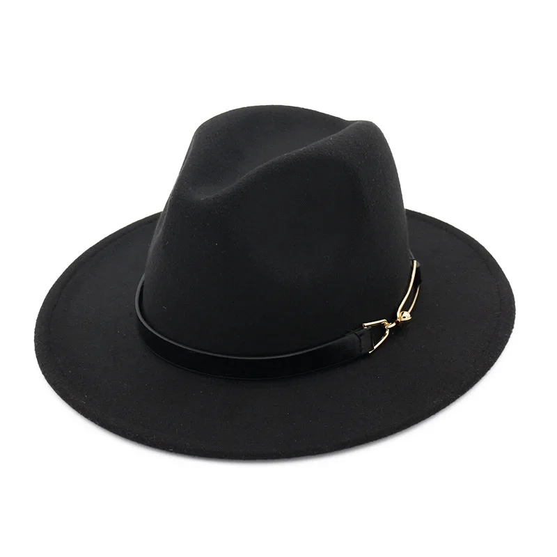 Женская Фетровая Шляпа Fedora Зимняя шляпа с широкими полями осенняя мода для