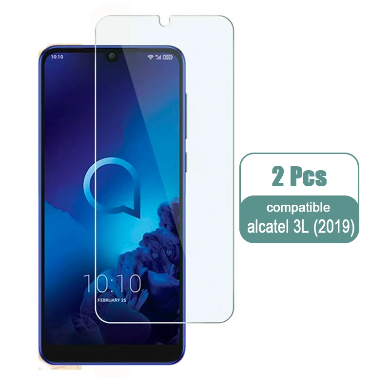 2 шт. закаленное стекло для Alcatel 3 3x1 S 1X1 V 3L защита экрана 9H закаленное стекло для Alcatel 1X3X3 V 5V стекло - Цвет: for Alcatel 3L 2019
