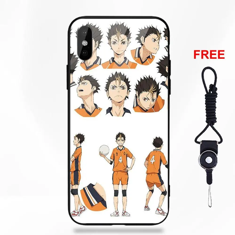 Karasuno высокий Юу нишиноя Haikyuu для Galaxy S8 S9 Plus для huawei Honor 7X P20 Lite mate 10 Pro Redmi 5 Note 5A 6 стеклянный чехол