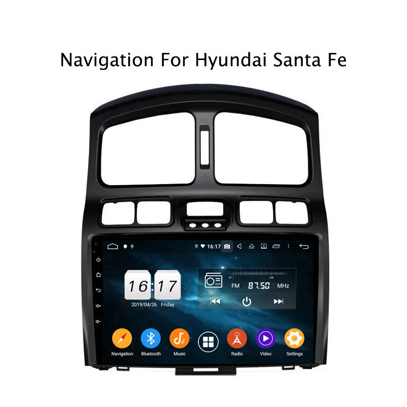 Sale 9" 4G RAM 32G ROM Octa Core Android 9.0 Car DVD GPS For Hyundai Santa Fe 2006 2007 2008 2009 2010 2011-2015 2