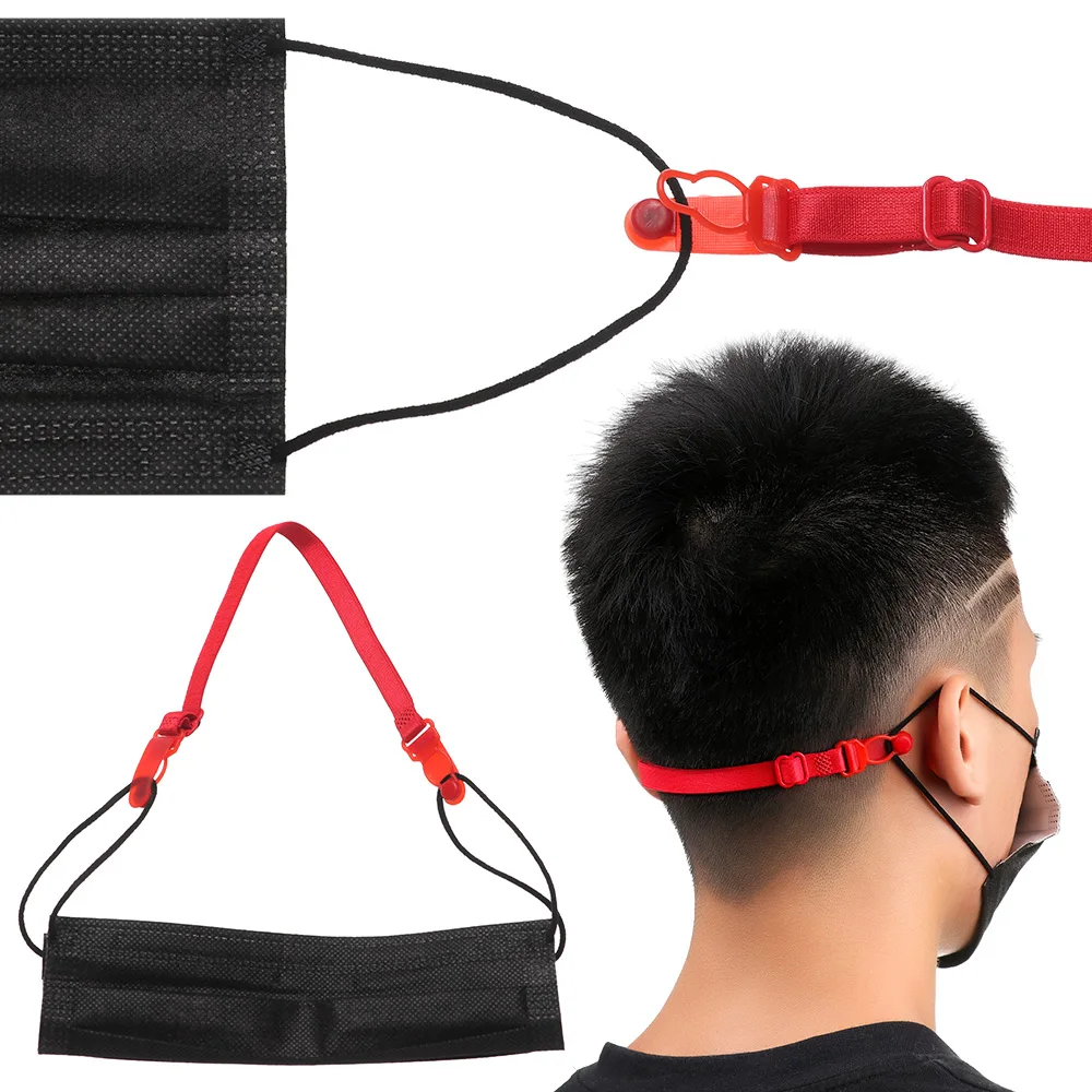 1 unidad nueva Máscara elástica de ajuste caliente extensor del Protector del oído artefacto máscaras apretadas sueltas extensión de la correa accesorios de la hebilla de la cabeza