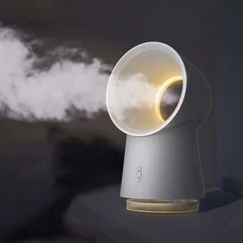 

Original Xiaomi Youpin HL 3 in 1 Mini Cooling Fan Bladeless Desktop Fan Mist Humidifier With LED Light White