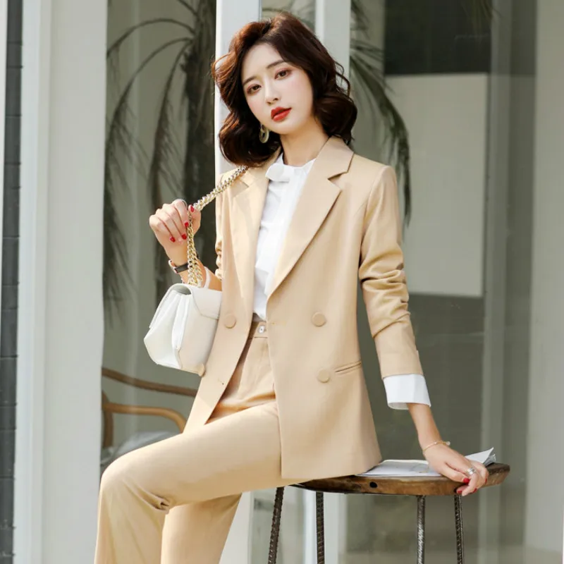 

Ladies suit autumn and winter new suit white-collar business temperament dress casual fashion trousers suit women's two-piece