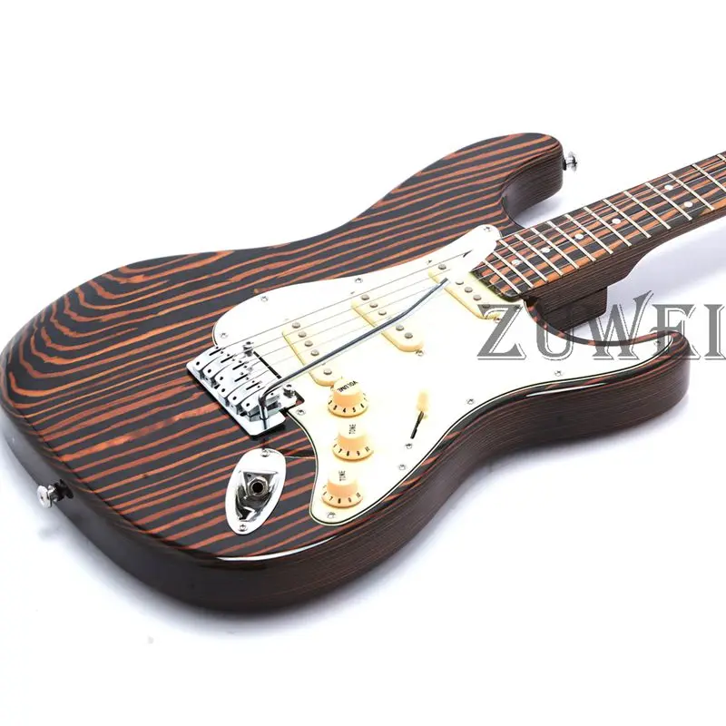 Электрогитара мост 6 струн 3S звукосниматели 22 Лады Зебра