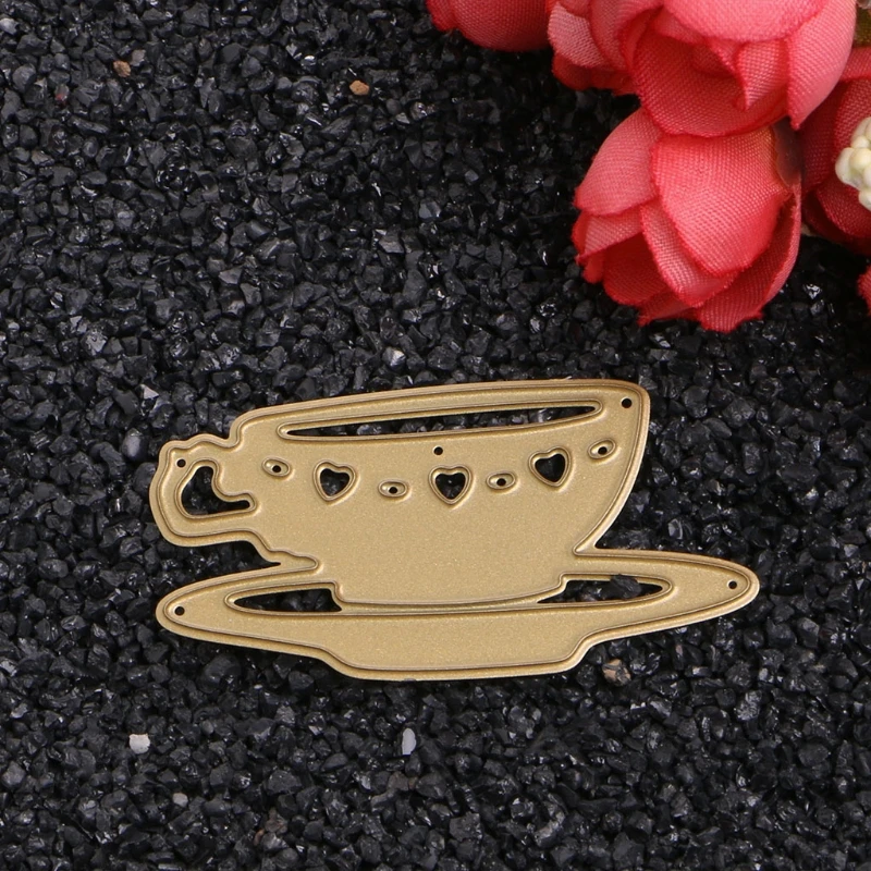 

Tea Cup Metal Cutting Dies Stencils Scrapbook Album Embossing Card Paper Craft