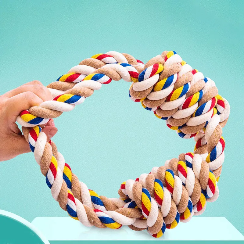 

New Arrival Cotton Rope Knot Chew Toy For Pet Interactive Molar Stick Dog Toy For Teeth Cleaning