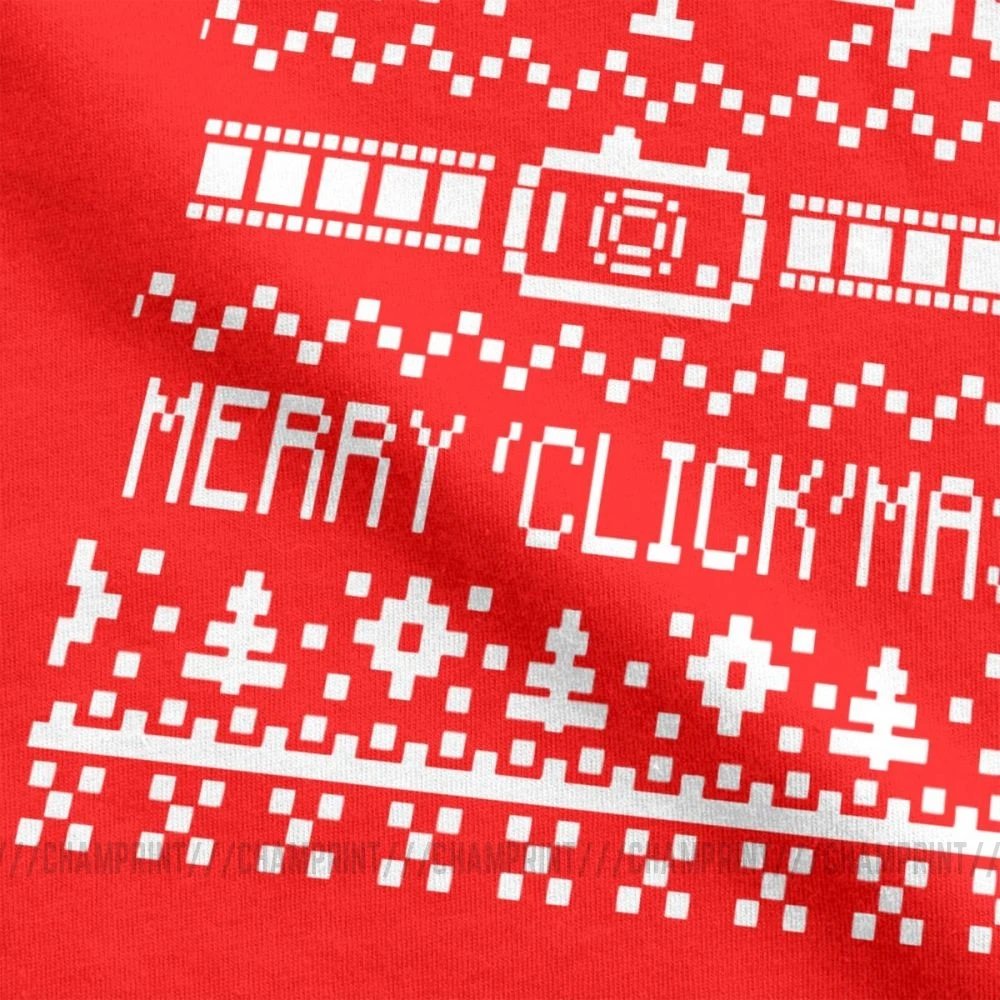 Мужская Винтажная футболка с изображением камеры Merry 'Click'Mas Рождественская