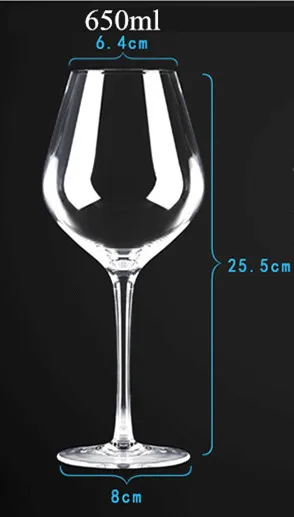 650ml Бокал для вина, свадебные Хрустальные Коктейльные бокалы, бокалы для шампанского, бокалы для бренди, бургундские бокалы, круглые бокалы для сока, вечерние бокалы для дома - Цвет: 650ml