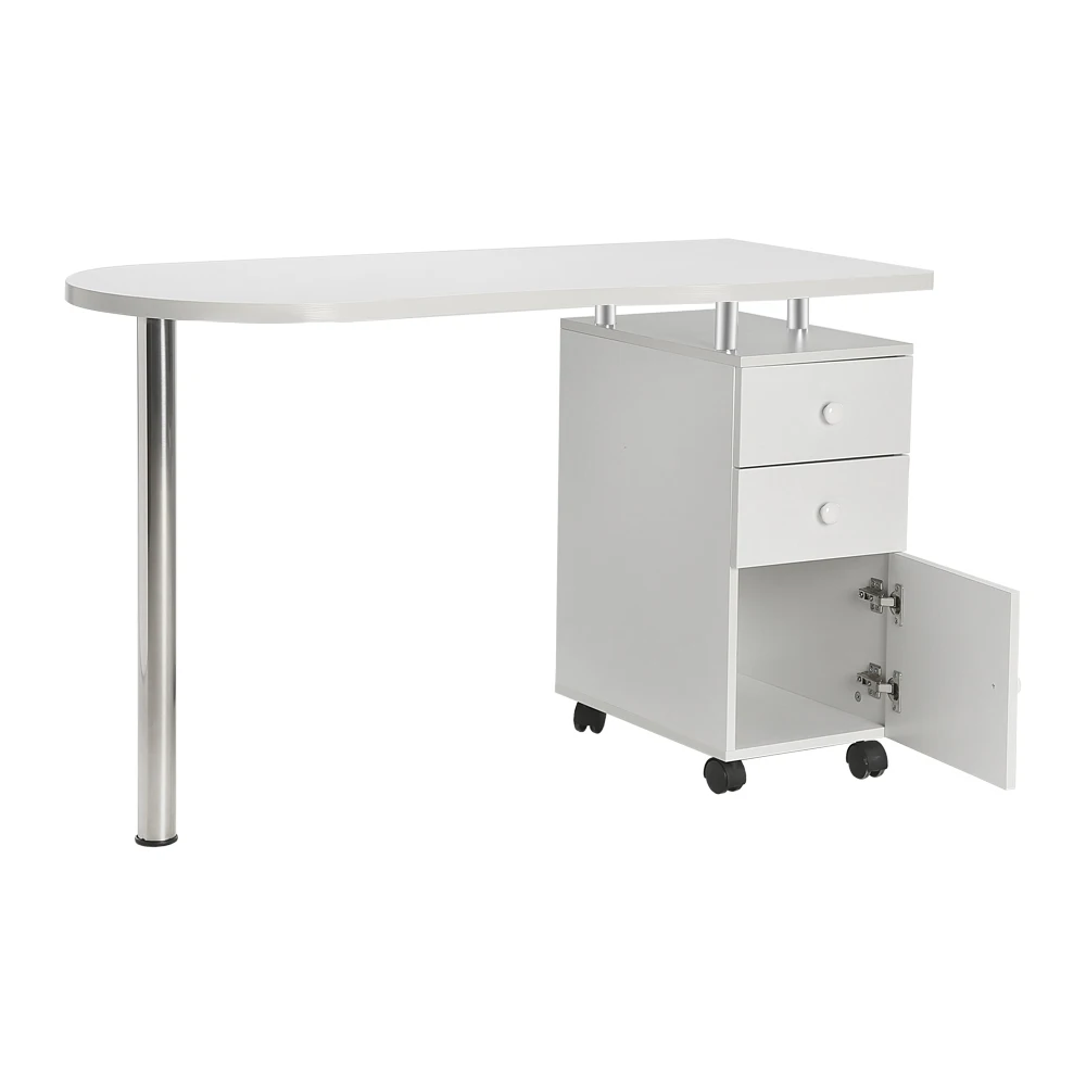 

Writing Desk Computer Laptop Table Manicure Workstation Professional Nail Salon Technician Desk Hand-care Table White - US Stock